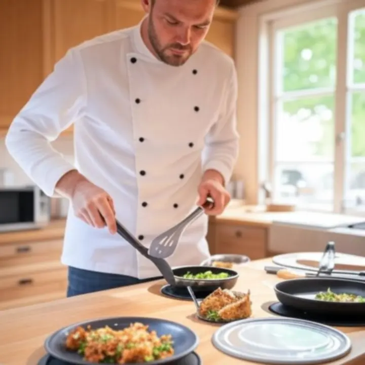 CookVeesta keukengerei in gebruik in een moderne Nederlandse keuken tijdens het koken.